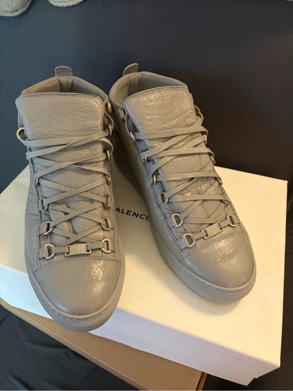Balenciaga Arena leather high trainers Grey